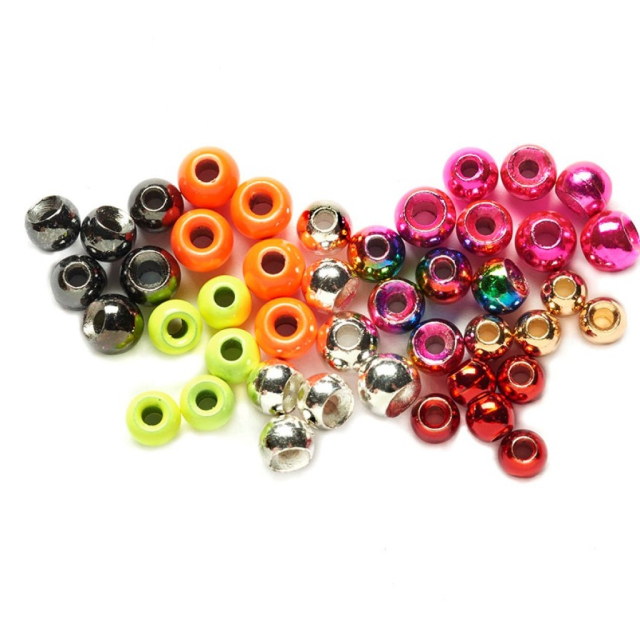 Countersunk Tungsten Beads, Fluorescent Orange