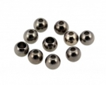 Countersunk Tungsten Beads, black nickel